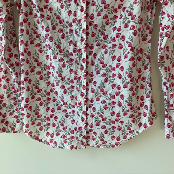 J. Crew Liberty® Fabric Floral Slim Perfect Shirt Size 00 - Picture 6 of 7